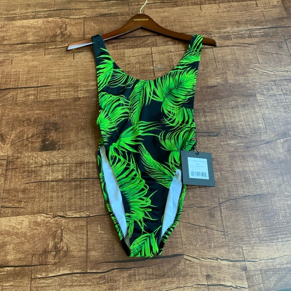 🇺🇸🇺🇸Norma Kamali MARISSA palm leaf size M swimwear - Picture 1 of 13